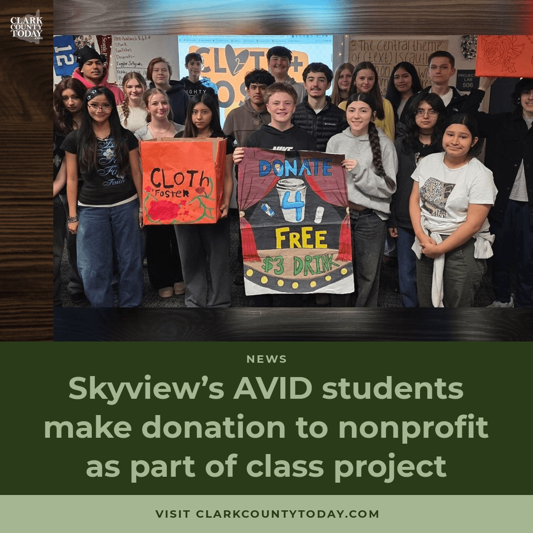 Skyview AVID Students Deliver 300+ Items to Foster Kids